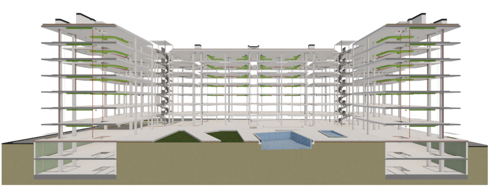 Structure Model BIM Technology for Poniente Residential