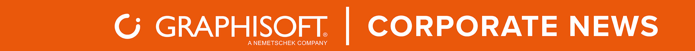 Grafik mit orangefarbenem Hintergrund mit dem Graphisoft-Logo und dem Text GRAPHISOFT A NEMETSCHEK COMPANY | CORPORATE NEWS in weißer, fetter Schrift.